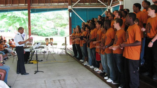 Jerome conducting Wonderland Chorus